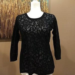 Express brand black 3/4 sleeve top